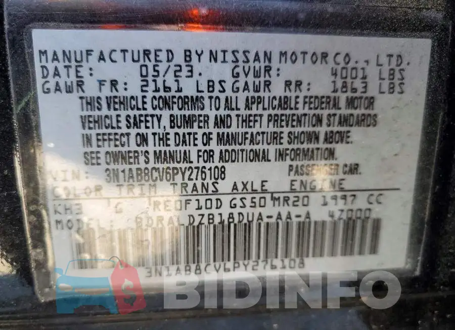 3N1AB8CV6PY276108 Photo# 12