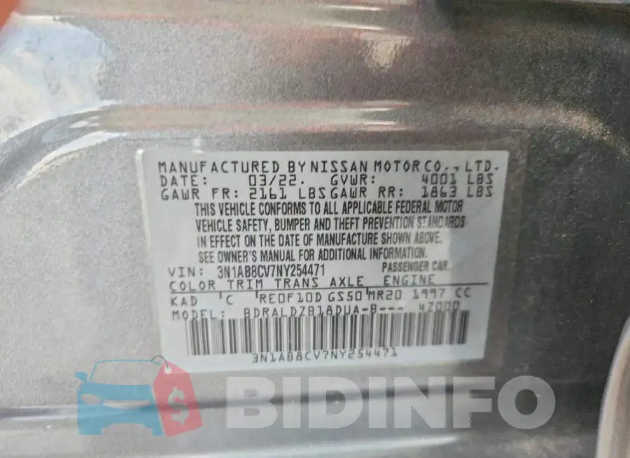 3N1AB8CV7NY254471 Photo# 12
