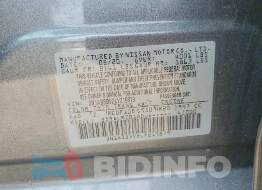 3N1AB8DV2LY219879 Photo# 12