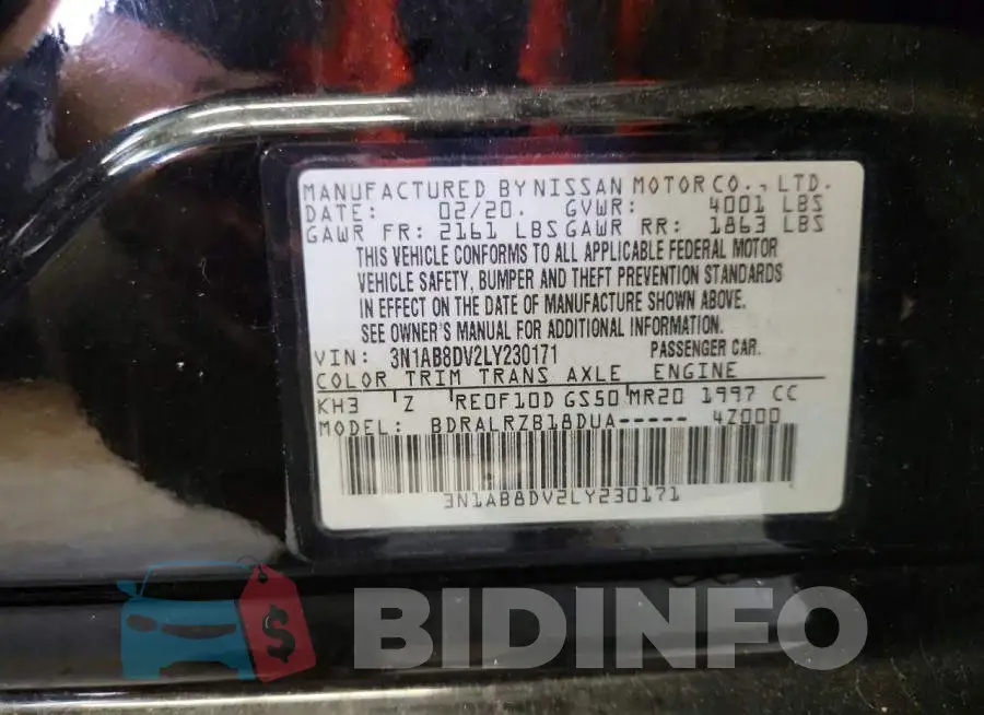 3N1AB8DV2LY230171 Photo# 12