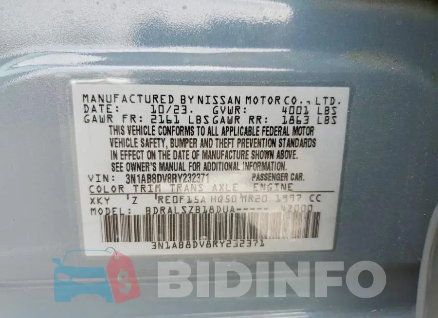 3N1AB8DV8RY232371 Photo# 13