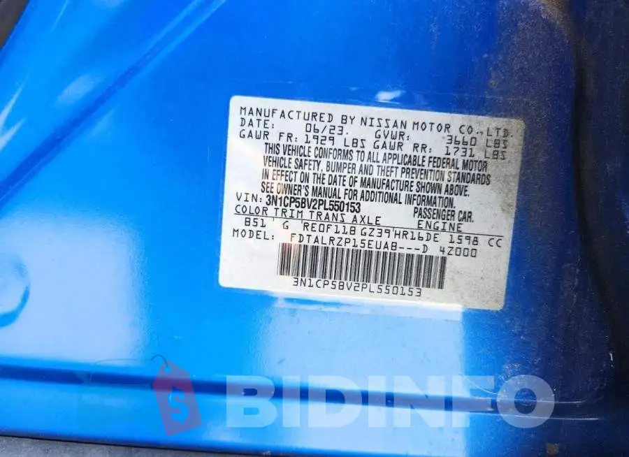 3N1CP5BV2PL550153 Photo# 14