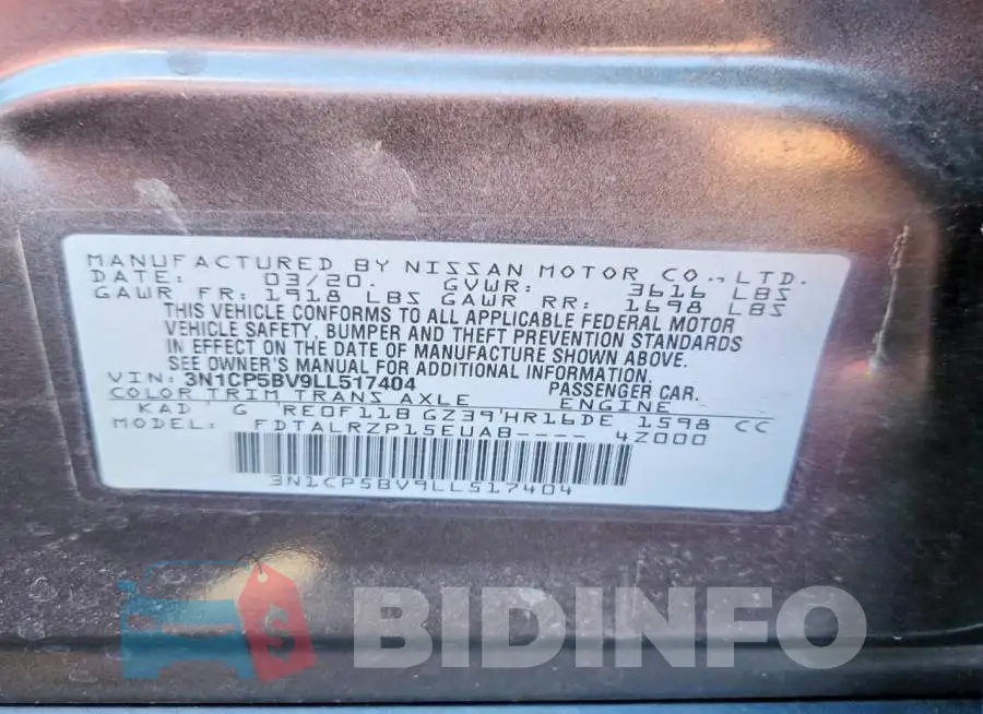 3N1CP5BV9LL517404 Photo# 12