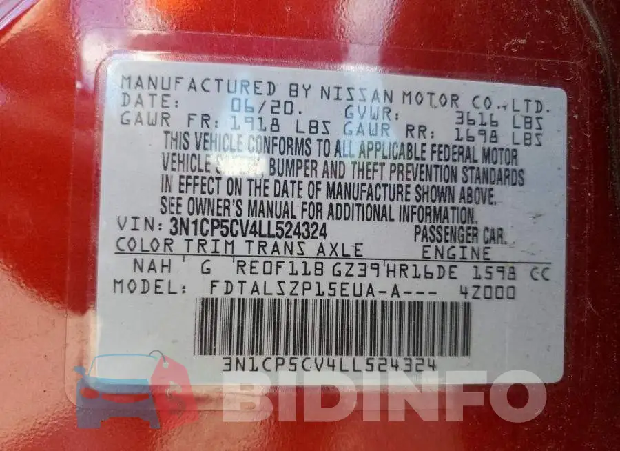 3N1CP5CV4LL524324 Photo# 12