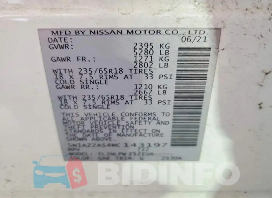 5N1AZ2AS4MC143197 Photo# 13