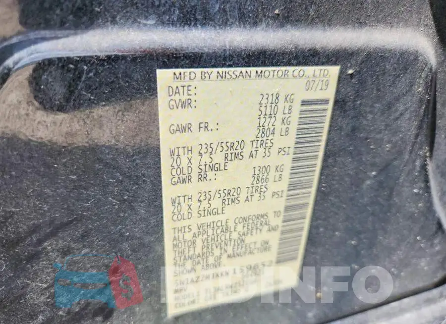 5N1AZ2MJXKN159652 Photo# 12