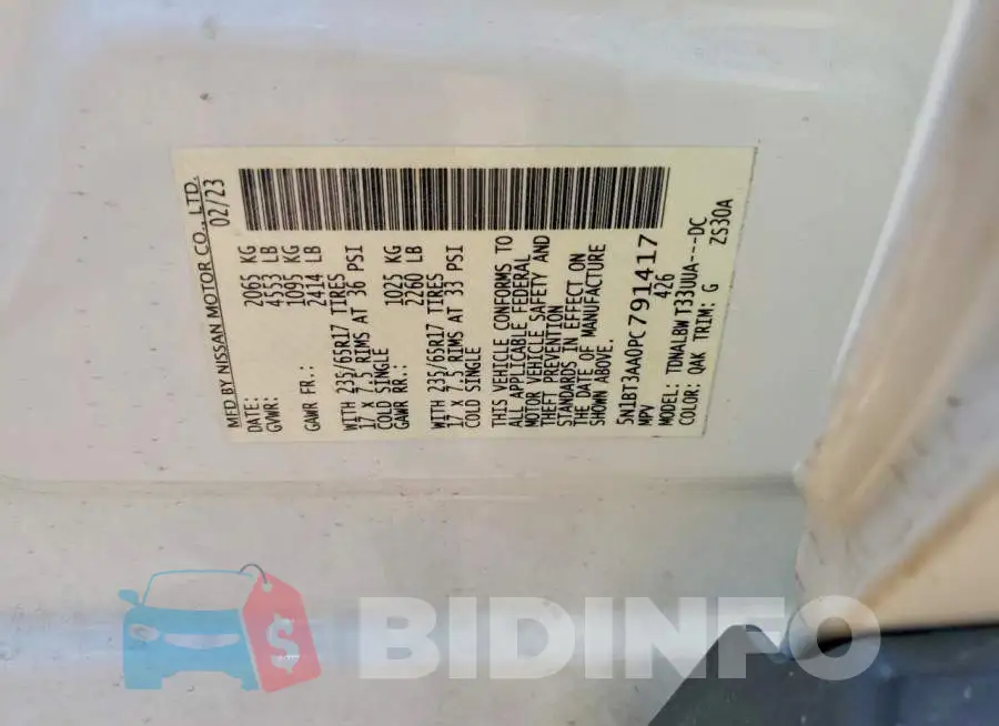 5N1BT3AA0PC791417 Photo# 13
