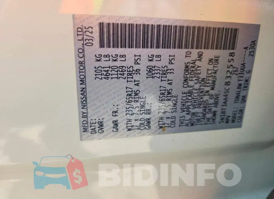 5N1BT3AA4SC832558 Photo# 13