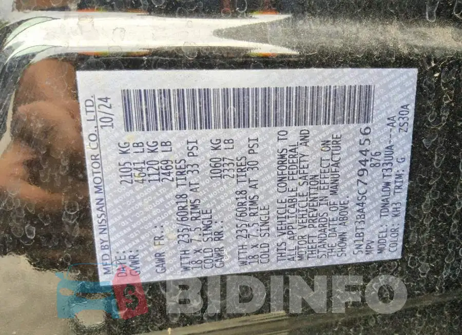 5N1BT3BA4SC794456 Photo# 12