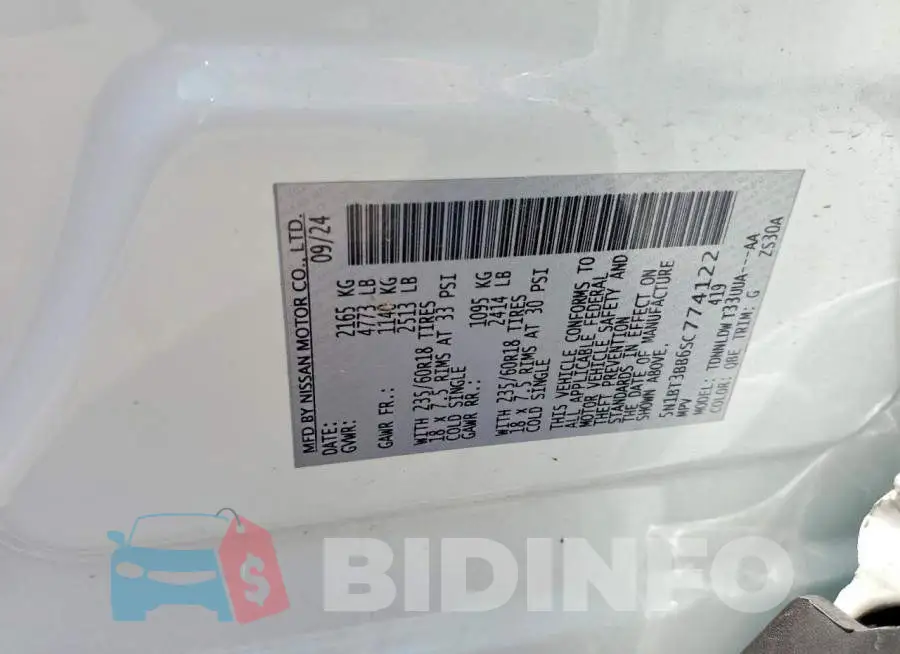5N1BT3BB6SC774122 Photo# 12