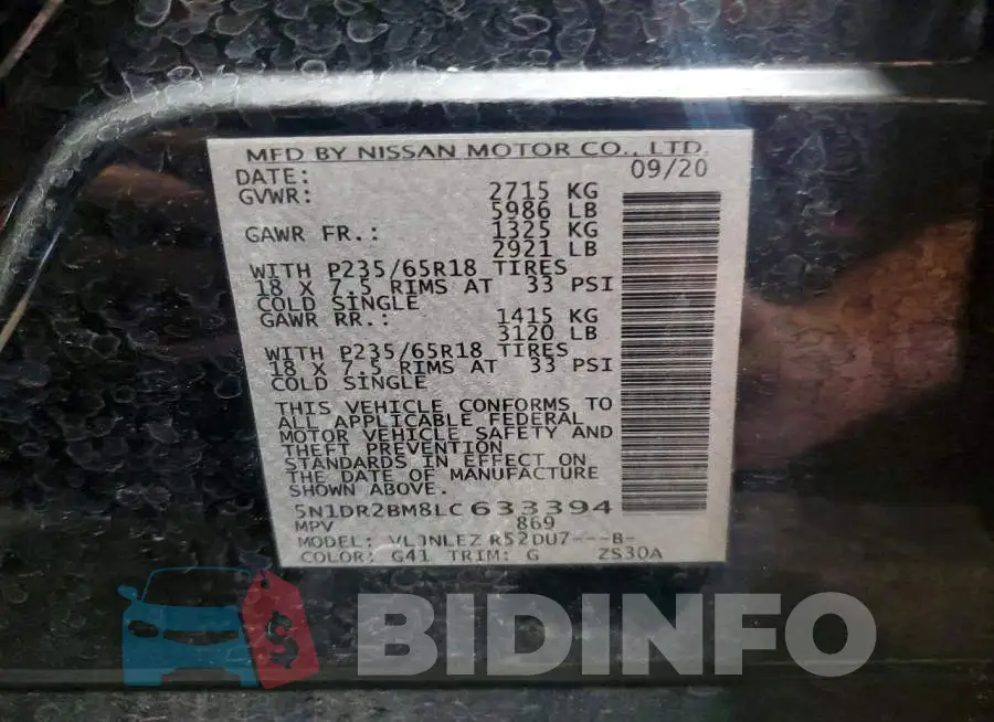 5N1DR2BM8LC633394 Photo# 14