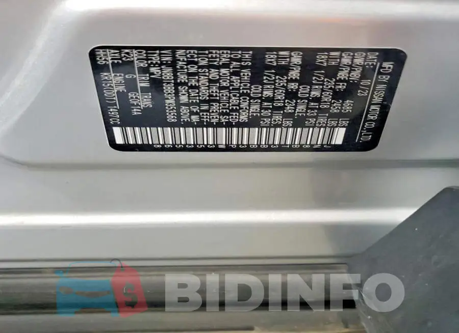 JN8BT3BB3PW353568 Photo# 13