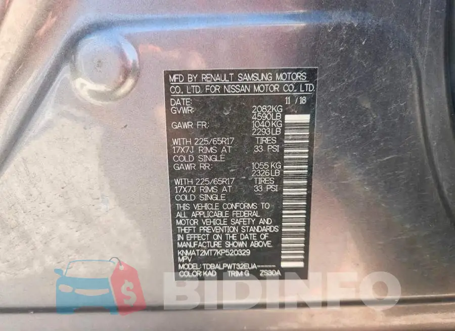 KNMAT2MT7KP520329 Photo# 13