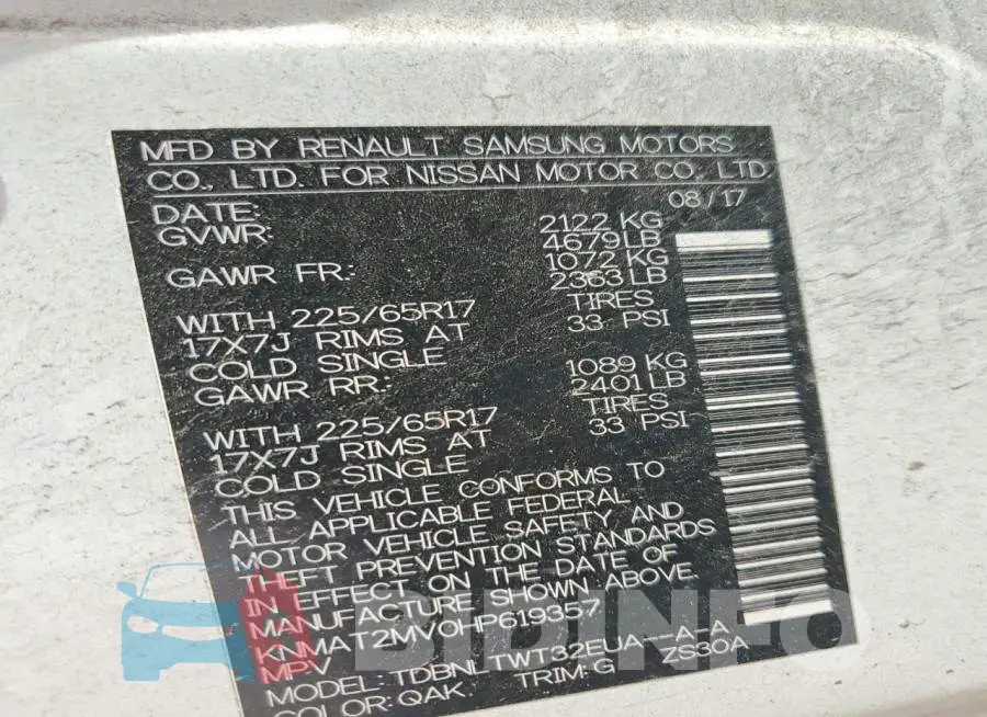 KNMAT2MV0HP619357 Photo# 13