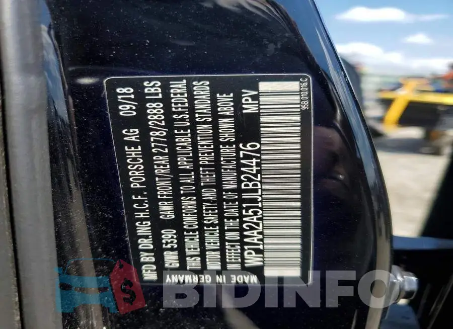 WP1AA2A51JLB24476 Photo# 12