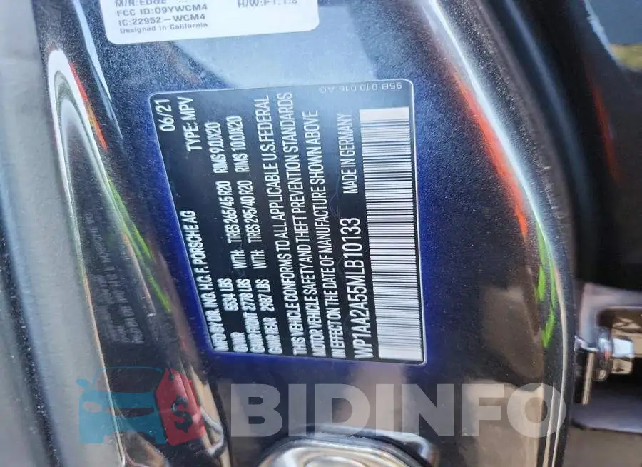 WP1AA2A55MLB10133 Photo# 13