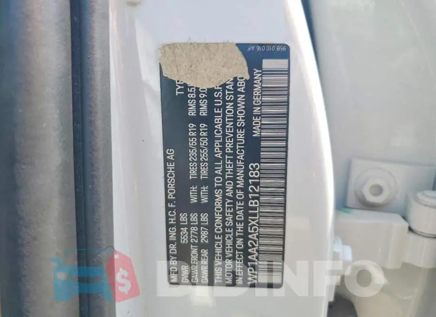 WP1AA2A5XLLB12183 Photo# 13