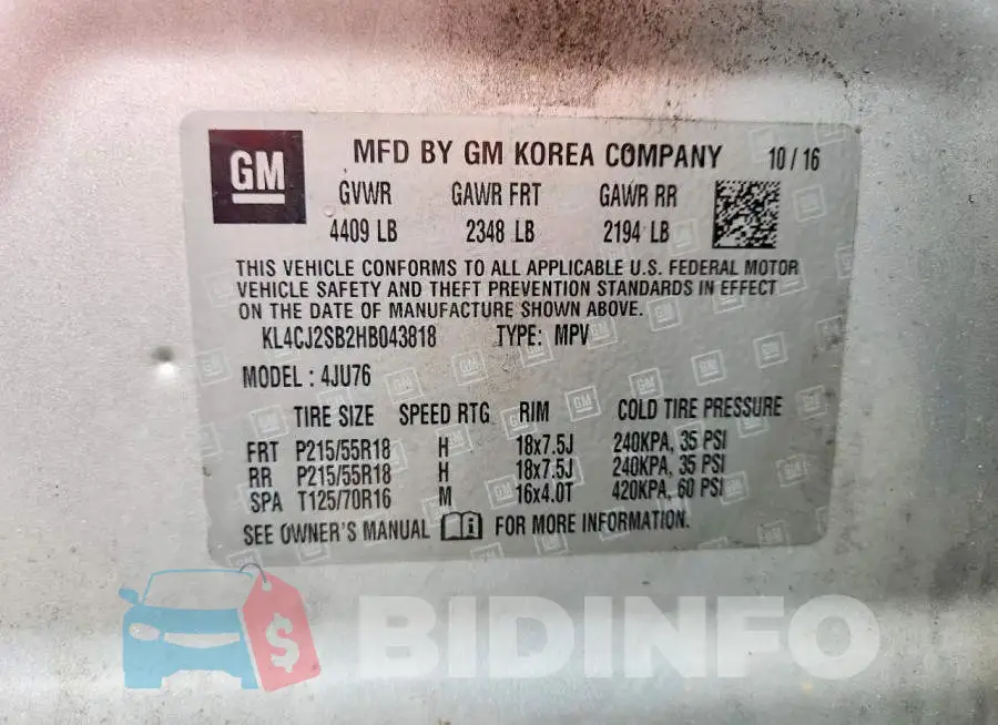 KL4CJ2SB2HB043818 Photo# 12