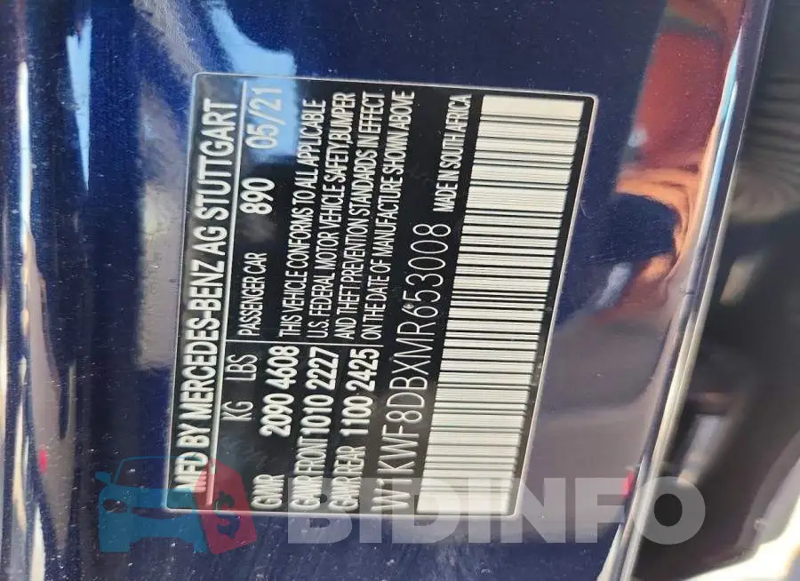 W1KWF8DBXMR653008 Photo# 12