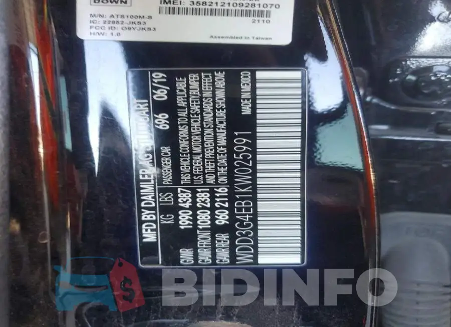 WDD3G4EB1KW025991 Photo# 12