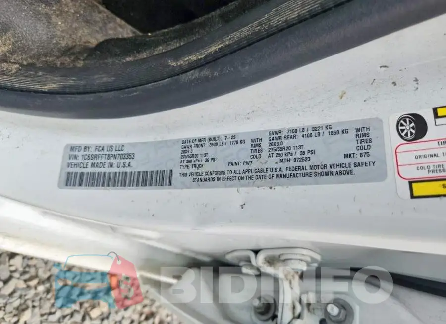 1C6SRFFT8PN703353 Photo# 12