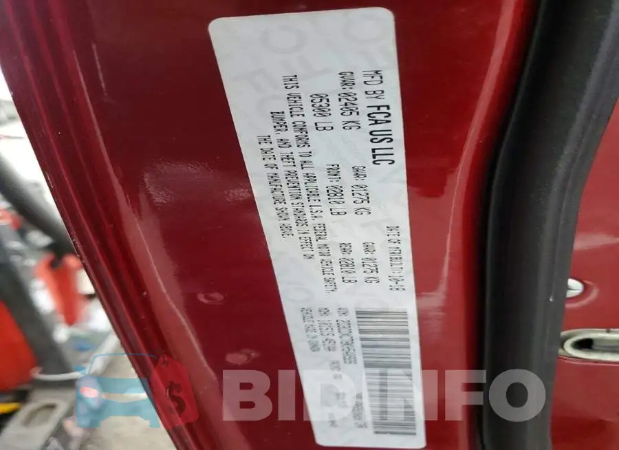 2C3CDXCT8KH540926 Photo# 13