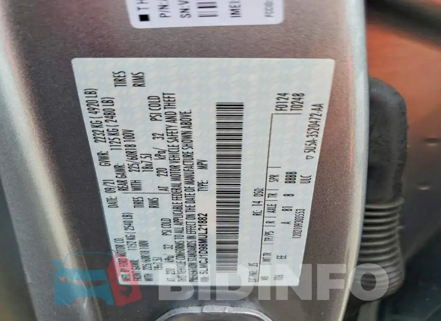 5LMCJ1D98MUL21882 Photo# 13