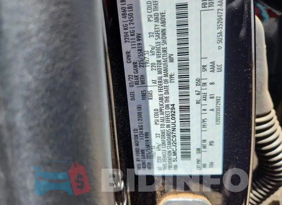 5LMCJ2C97NUL09294 Photo# 13