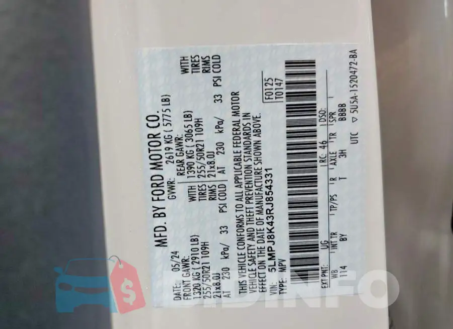 5LMPJ8K43RJ854331 Photo# 13