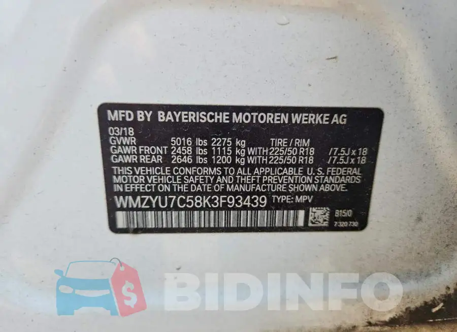 WMZYU7C58K3F93439 Photo# 13