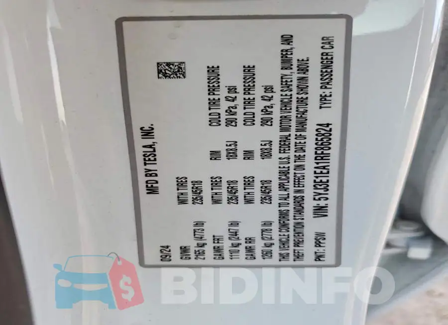 5YJ3E1EA1RF865824 Photo# 12