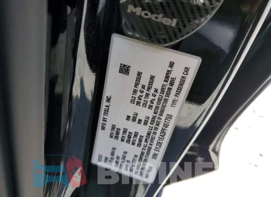 5YJ3E1EA3PF461758 Photo# 12