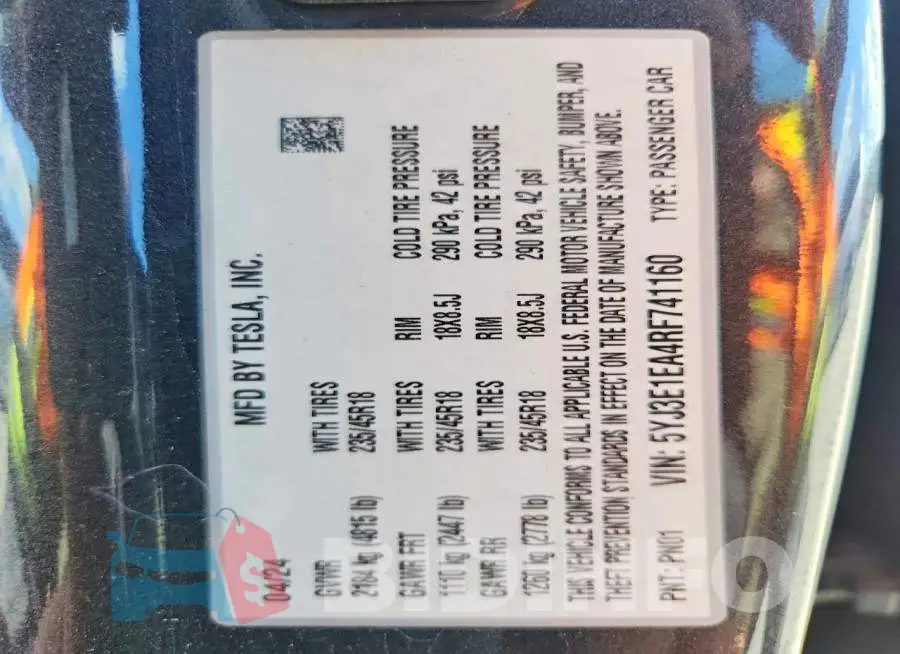5YJ3E1EA4RF741160 Photo# 12