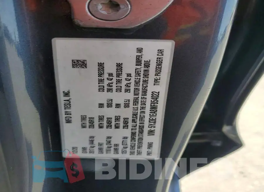 5YJ3E1EA8MF854022 Photo# 12