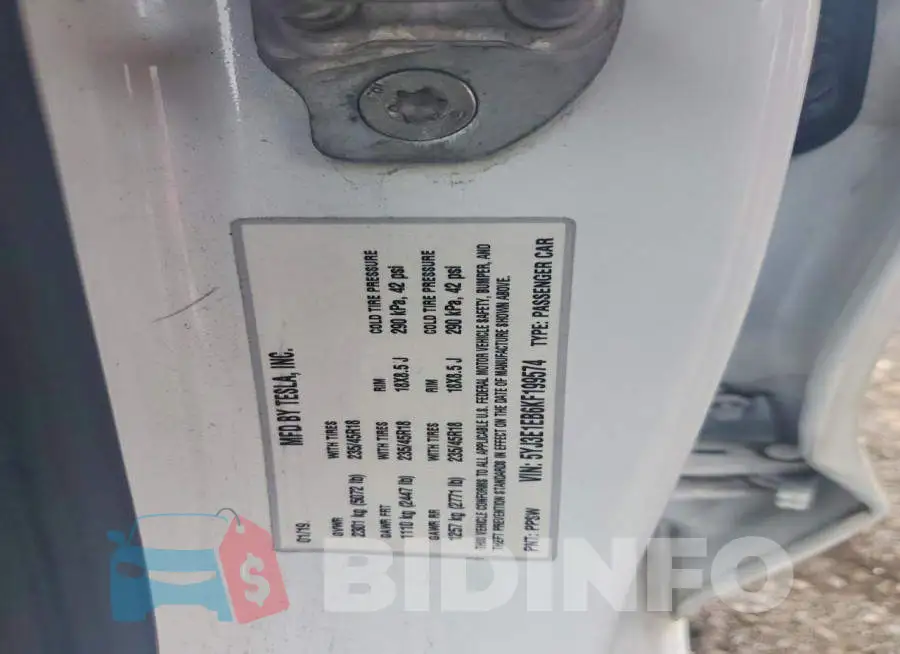 5YJ3E1EB6KF199574 Photo# 12