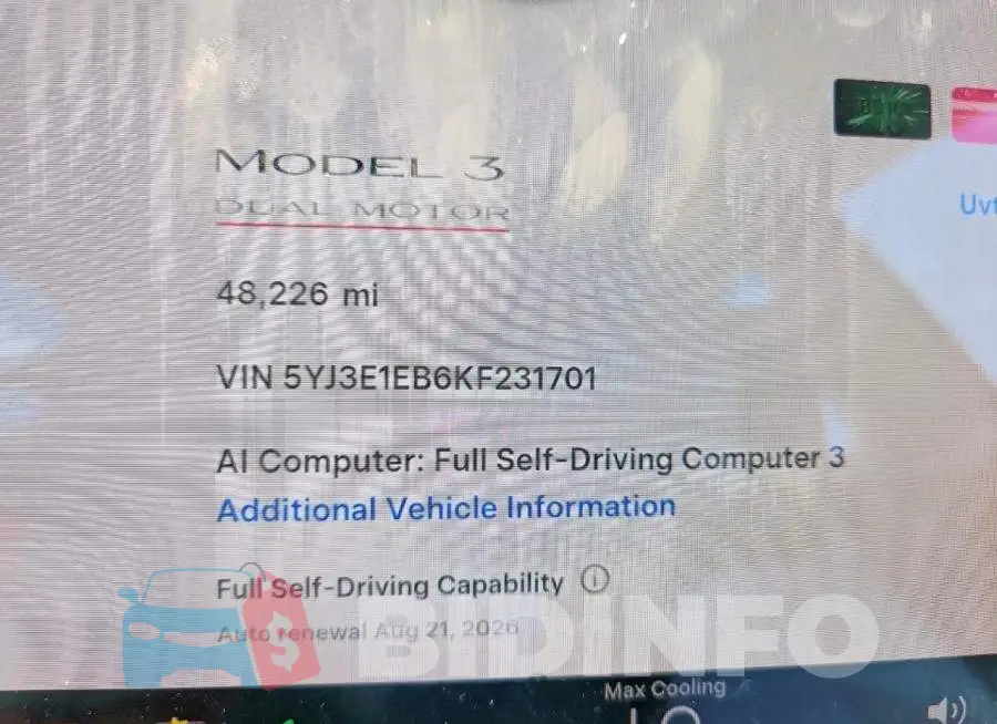 5YJ3E1EB6KF231701 Photo# 9