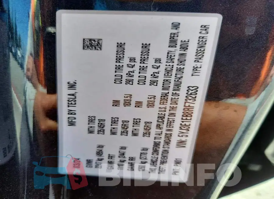5YJ3E1EB8RF732633 Photo# 12