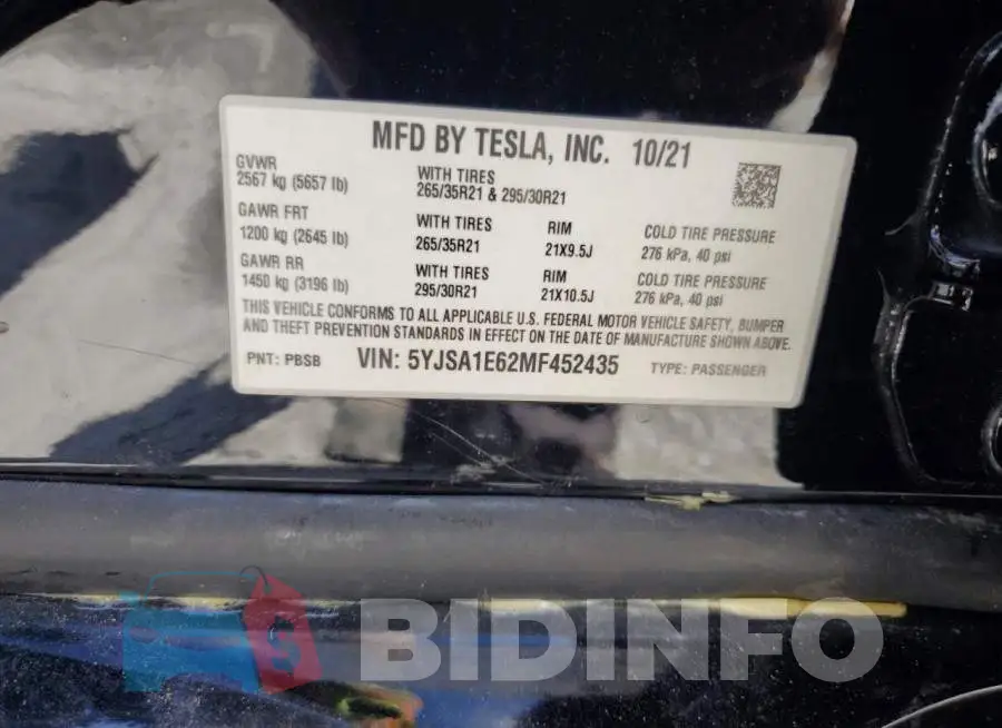 5YJSA1E62MF452435 Photo# 13