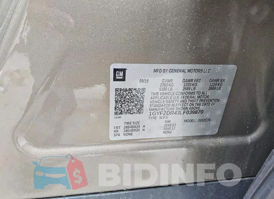 1GYFZDR43LF039870 Photo# 13