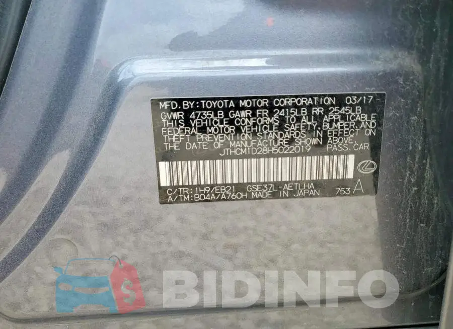 JTHCM1D28H5022019 Photo# 12