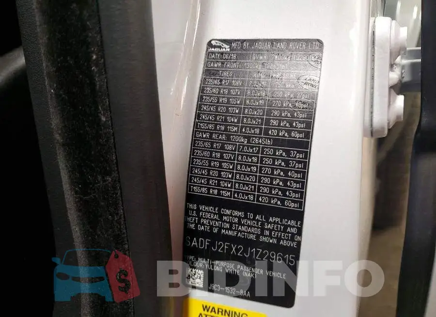SADFJ2FX2J1Z29615 Photo# 13