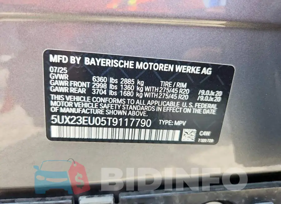 5UX23EU05T9117790 Photo# 13