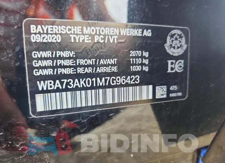 WBA73AK01M7G96423 Photo# 13