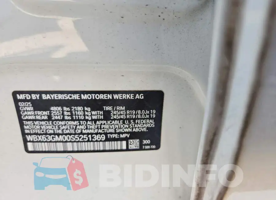 WBX63GM00S5251369 Photo# 13