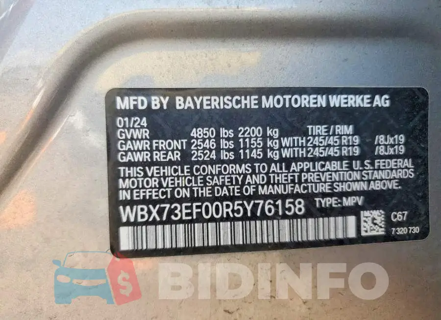 WBX73EF00R5Y76158 Photo# 13