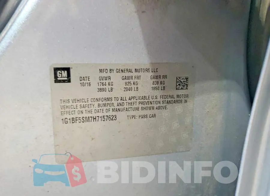 1G1BF5SM7H7157623 Photo# 12