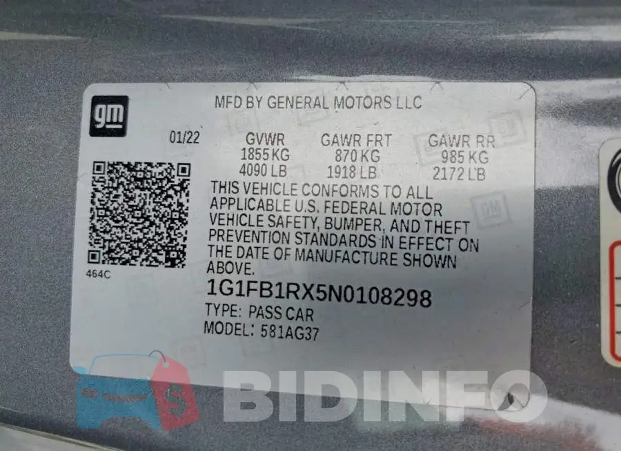 1G1FB1RX5N0108298 Photo# 12