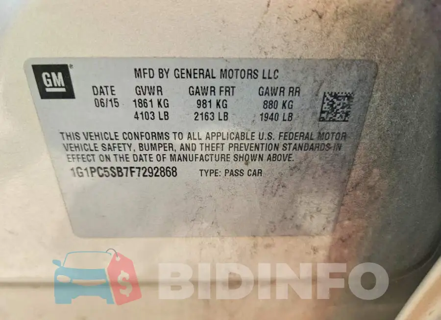1G1PC5SB7F7292868 Photo# 12