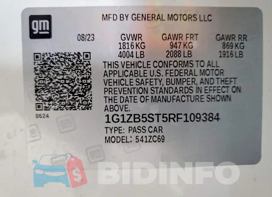1G1ZB5ST5RF109384 Photo# 12