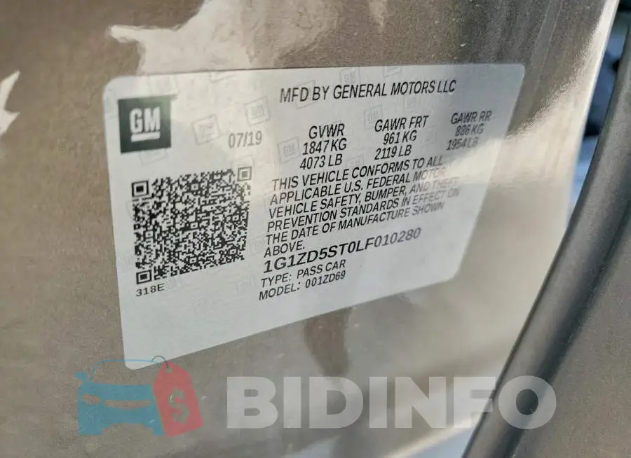 1G1ZD5ST0LF010280 Photo# 12